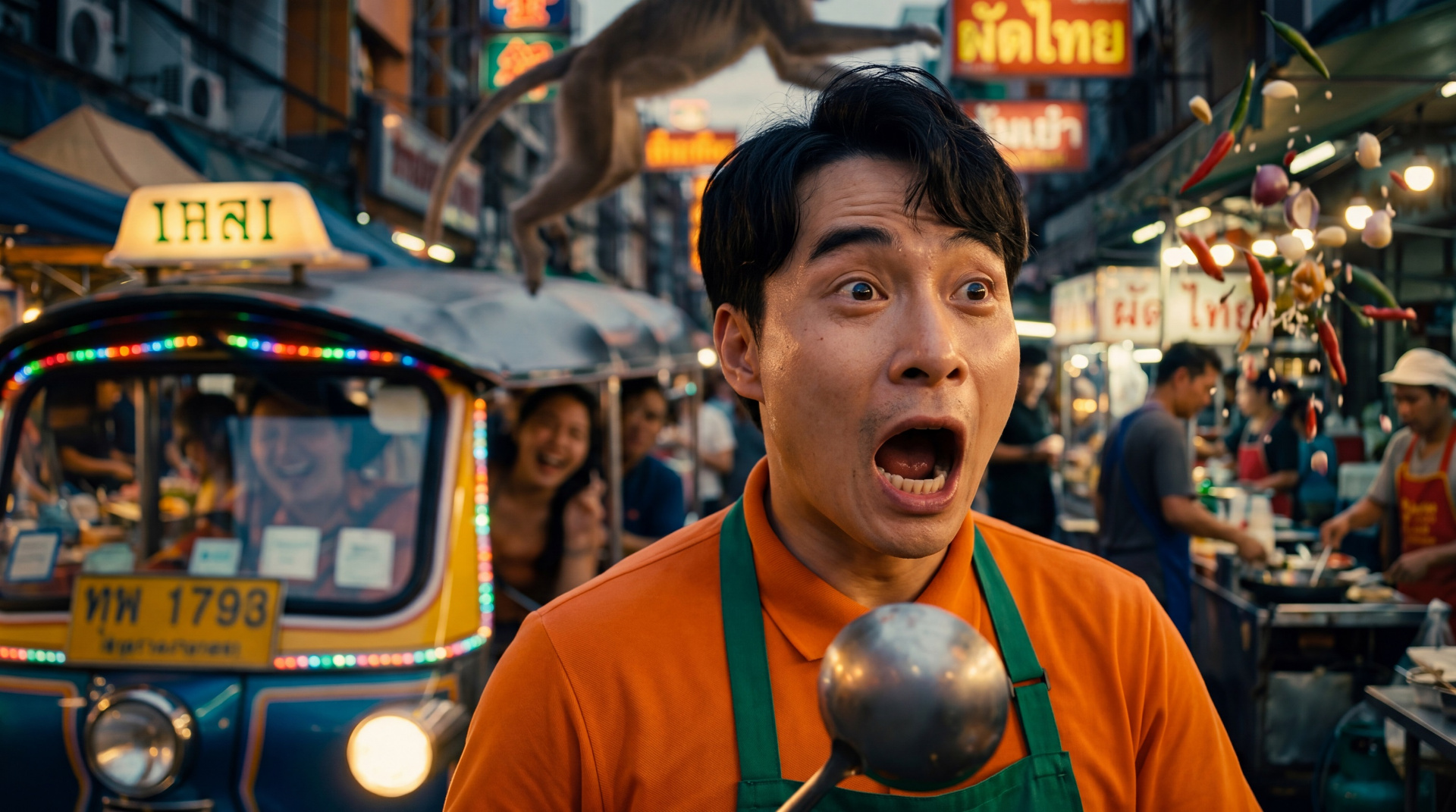 Kandidat in Bangkok · Streetfood-Moment